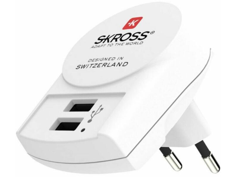 SKROSS USB adapter (2 x USB-A, 2 x 1,2 Ah akku)