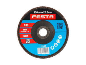 FESTA Lamellás csiszolókorong 150 x 22,2 / P80 inox