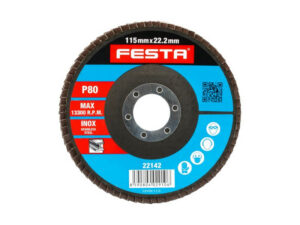 FESTA Lamellás csiszolókorong 115 x 22,2 mm / P80 inox