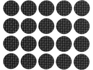 VOREL Öntapadós csúszásgátlós bútorláb alátét kerek fekete 20 mm (20 db)