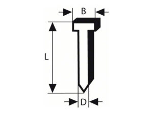 BOSCH Fejnélküli szegek, horganyzott 1,6 x 2,8 x 35 mm (2500 db)