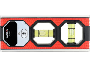 YATO Vízmérték 2 libellás 118 mm mini mágnessel és lézerrel