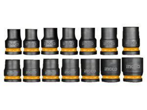 INGCO Gépi dugókulcs készlet 14 részes 1/2" 10-27 mm CrMo