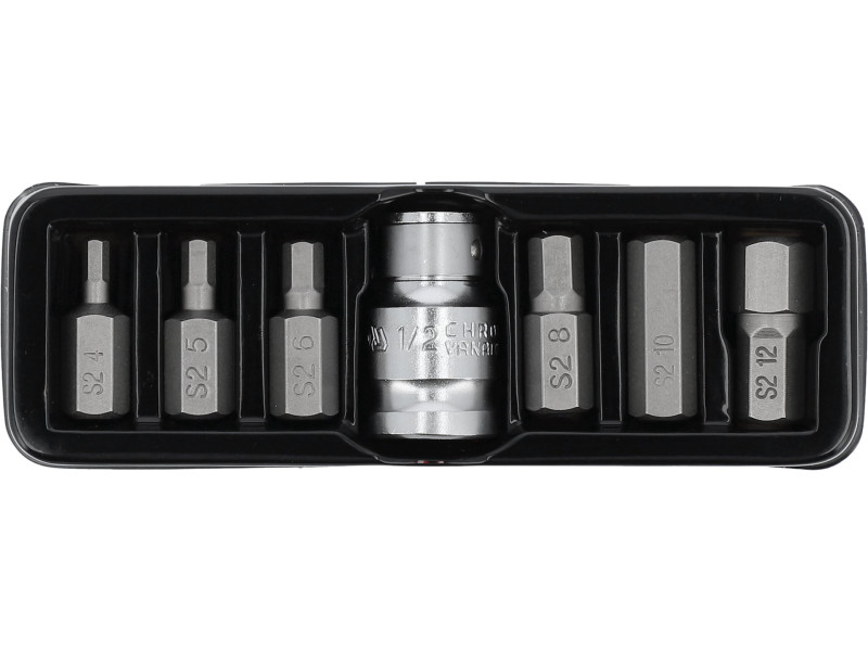 YATO Bit készlet (imbusz) 7 részes 4-12, L=30 mm 1/2"