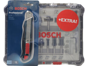 BOSCH Él- és Profilmaró készlet 15 részes 8 mm-es befogással + ajándék kés