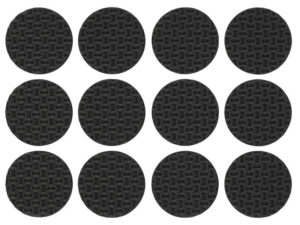 VOREL Öntapadós csúszásgátlós bútorláb alátét kerek fekete 28 mm (12 db)