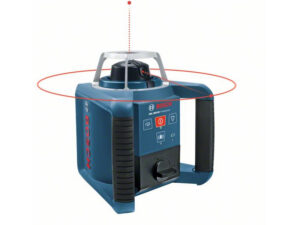 BOSCH Forgólézer önszintezős (piros) GRL300 HV + LR1 Lézervevő + RC1 Távirányító + WM4 Tartó IP54