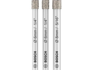 BOSCH PRO Száraz gyémántfúró készlet 3 részes (6 / 6 / 8 x 66 mm) hengeres befogással