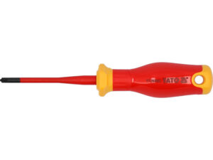 YATO Csavarhúzó lapos/PZ1 x 80 mm 1000 V-ig szigetelt vékony kialakítás