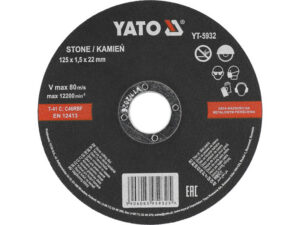 YATO Vágókorong kőre 125 x 1,5 x 22 mm