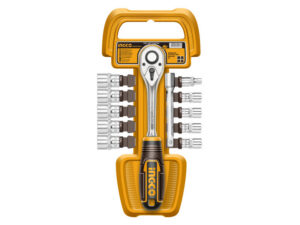 INGCO Dugókulcs készlet 12 részes 1/4" 5-14 mm CrV