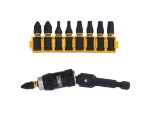 DEWALT EXTREME Bithegy készlet 9 részes + csuklós mágneses bithegy-tartó