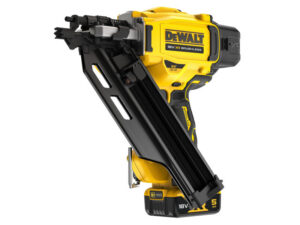 DEWALT Akkus szerkezetépítő szögbelövő 34° 18 V (2 x 5,0 Ah akku + töltő) kofferben