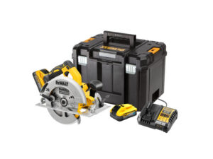 DEWALT Akkus körfűrész 18 V szk. nélküli 184 mm (2 x 5,0 Ah Power Stack akku + töltő + TSTAK)