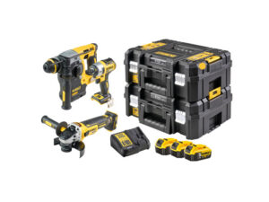 DEWALT Akkus erőcsomag 18 V (DCH273 + DCG405 + DCF887 + 3 x 5,0 Ah akku + töltő + TSTAK)