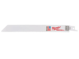 MILWAUKEE Szablyafűrészlap 200 mm / 10-14TPI bimetál (fa, fém, műanyag) (5 db)