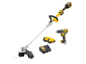DEWALT Akkus fűszegélynyíró + DCD791 fúrócsavarozó (2 x 5,0 Ah akku + töltő)