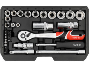YATO Racsnis szerszámkészlet 34 részes 1/4" és  3/8"