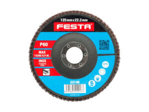 FESTA Lamellás csiszolókorong 125 x 22,2 mm / P60 inox