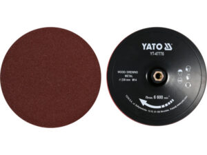 YATO Tépőzáras gumitányér 230 mm M14 + 4 db tépőzára fíbertárcsa (P60, P80, P100, P120)