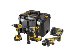 DEWALT Akkus erőcsomag 18 V (DCH172 + DCG405 + DCD800 + 2 x 5,0 Ah akku + töltő + TSTAK)