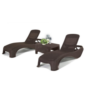 Atlantic duo kerti nyugágy set Corfu asztallal barna