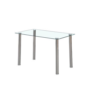 Berna 120 cm szögletes üveg étkezőasztal transparent