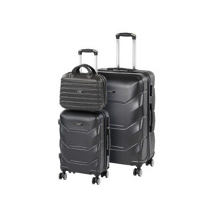 TraveLux Max IX gurulós bőrönd szett fekete