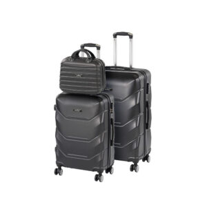 TraveLux Max X gurulós bőrönd szett fekete