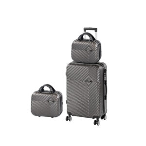 TraveLux Pro XIII gurulós bőrönd szett szürke