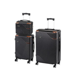 TraveLux Urban XIX gurulós bőrönd szett fekete