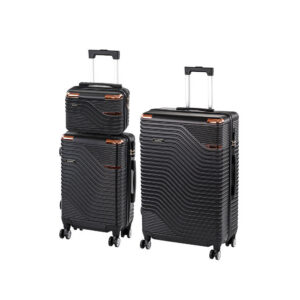 TraveLux Urban XVI gurulós bőrönd szett fekete