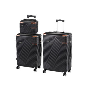 TraveLux Urban XVII gurulós bőrönd szett fekete