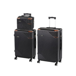 TraveLux Urban XX gurulós bőrönd szett fekete