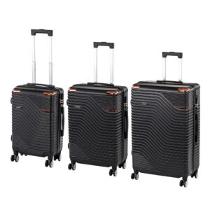 TraveLux Urban XXI gurulós bőrönd szett fekete