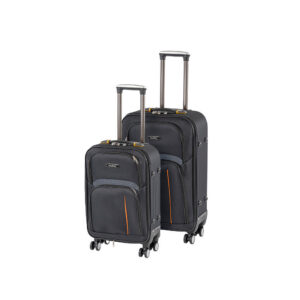 TraveLux Light II gurulós bőrönd szett fekete
