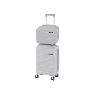 TraveLux Voyager II gurulós bőrönd szett szürke