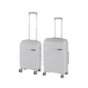 TraveLux Voyager V gurulós bőrönd szett szürke
