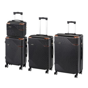 TraveLux Urban XXV gurulós bőrönd szett fekete
