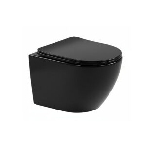 Delano fali rimless WC soft-close ülőkével fekete