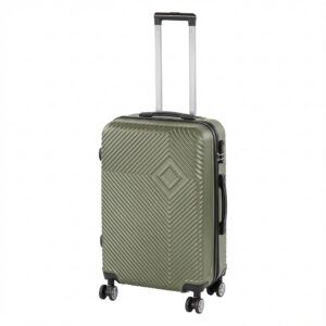 TraveLux Pro közepes bőrönd keményfedeles 68x45x25 cm olajzöld