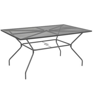 Melfi fém mesh kerti asztal 150x90x75 cm antracit