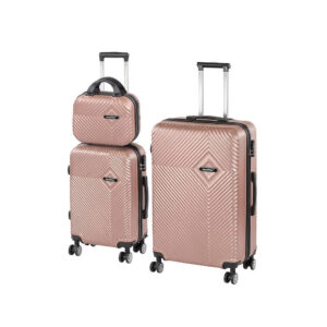 TraveLux Pro XVI gurulós bőrönd szett rosegold
