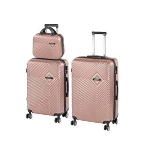 TraveLux Pro XX gurulós bőrönd szett rosegold