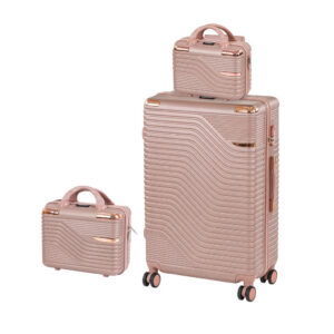 TraveLux Urban XIV gurulós bőrönd szett rosegold