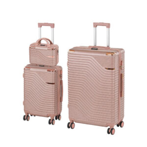TraveLux Urban XVI gurulós bőrönd szett rosegold