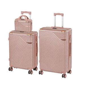 TraveLux Urban XVII gurulós bőrönd szett rosegold