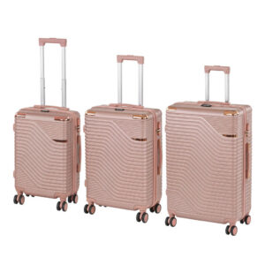 TraveLux Urban XXI gurulós bőrönd szett rosegold