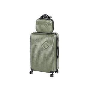 TraveLux Pro V gurulós bőrönd szett olajzöld