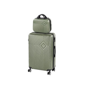 TraveLux Pro VIII gurulós bőrönd szett olajzöld